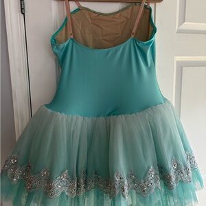 Kids Teal Tulle Princess Costume Dress